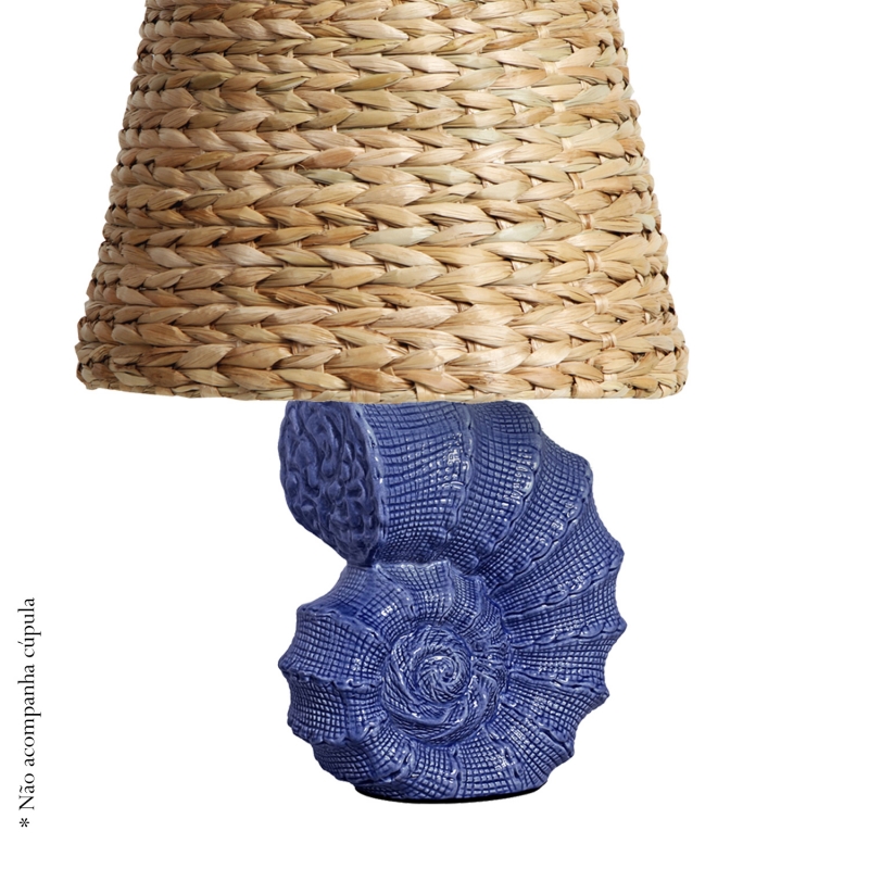 ABAJOUR CARACOL AZUL
 
  Não acompanha cúpula
 -  Objetos para Decoração em cerâmica - 