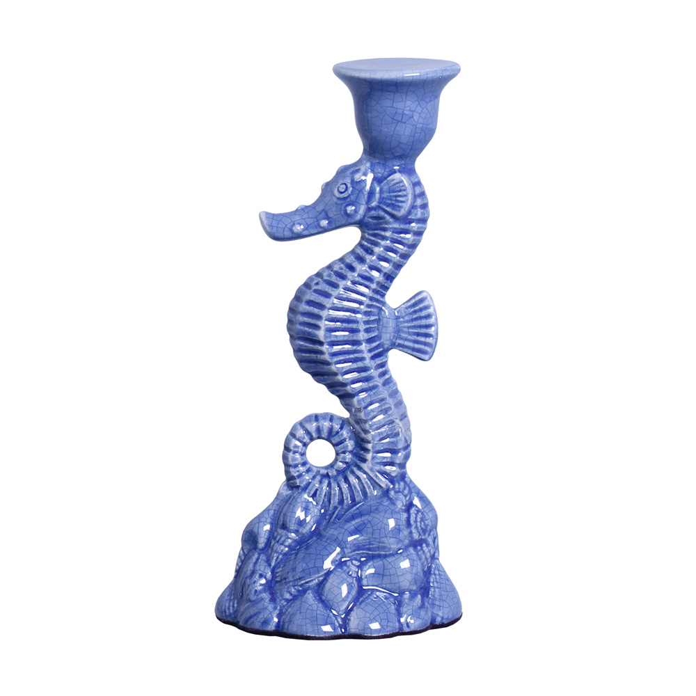 CASTICAL CAVALO MARINHO M AZUL -  Objetos para Decoração em cerâmica - 