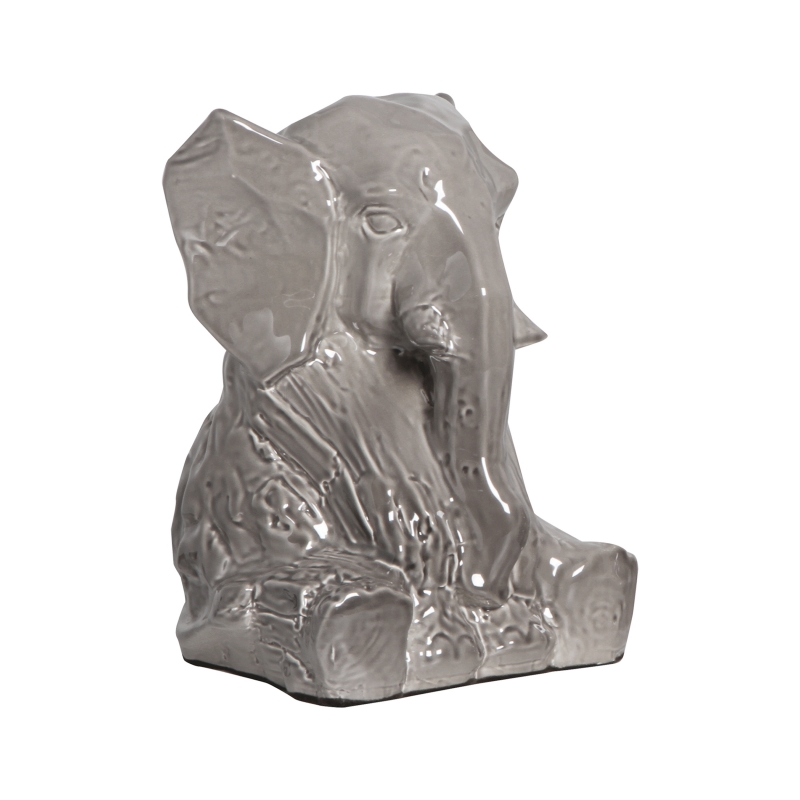 ELEFANTE GRANDE MARROM FENDI -  Objetos para Decoração em cerâmica - 