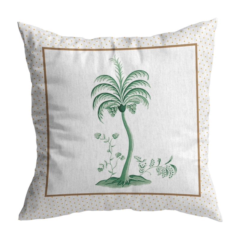 ALMOFADA PETIT POA TROPICALLE VERDE COQUEIRO - Linha Petit Poa Tropicalle - 