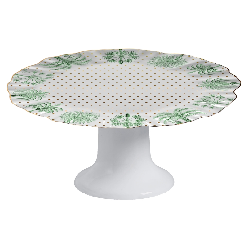 PORTA TORTA PETIT POA TROPICALLE VERDE C/ PE - Linha Petit Poa Tropicalle - 