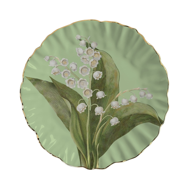 PRATO RASO LILY OF THE VALEY TURQUESA - Linha Lily of The Valey - 