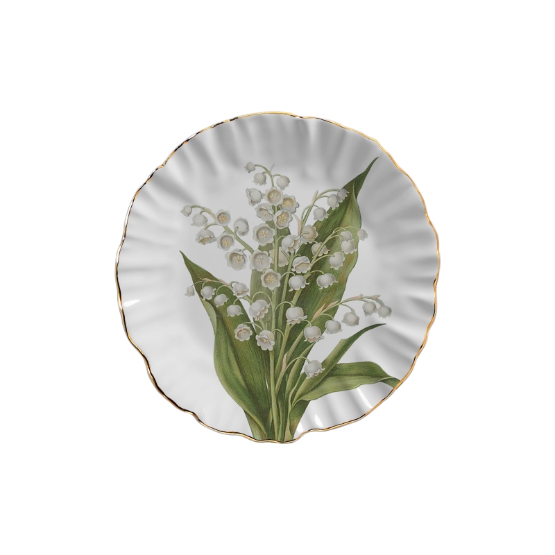 PRATO SOBREMESA LILY OF THE VALEY - Linha Lily of The Valey - 